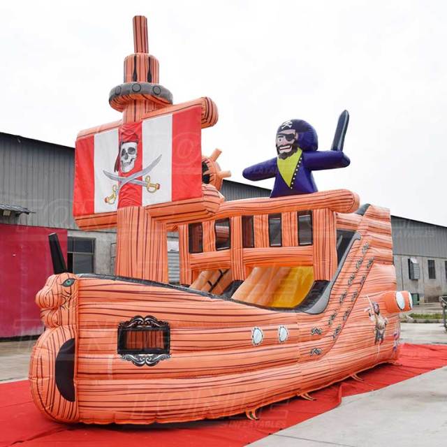 inflatable pirate ship slide