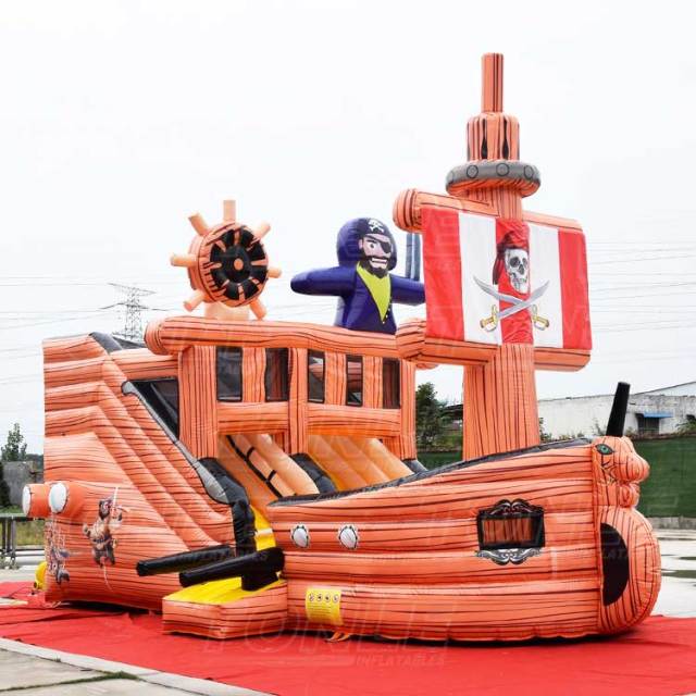 inflatable pirate ship slide