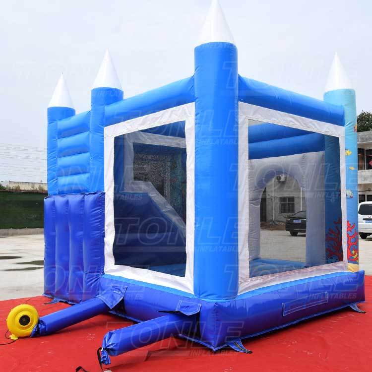 the sea world bouncy castle with slide