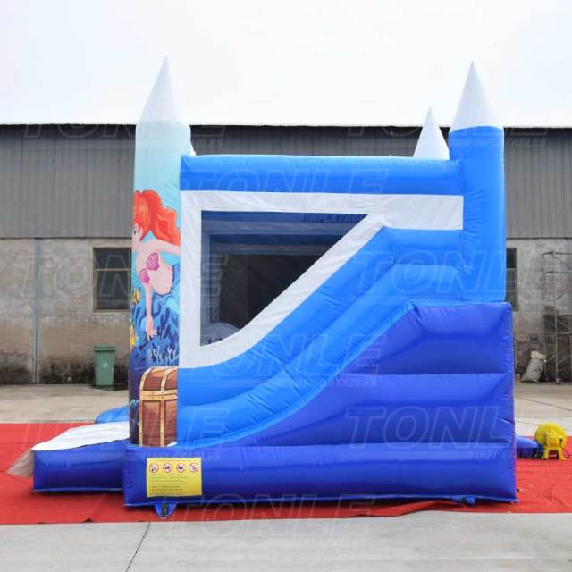 the sea world bouncy castle with slide