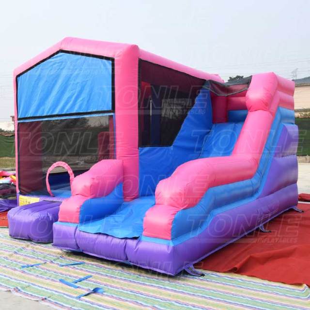 commercial outdoor inflatable bounce house with slide bouncer castle slide combo for sale