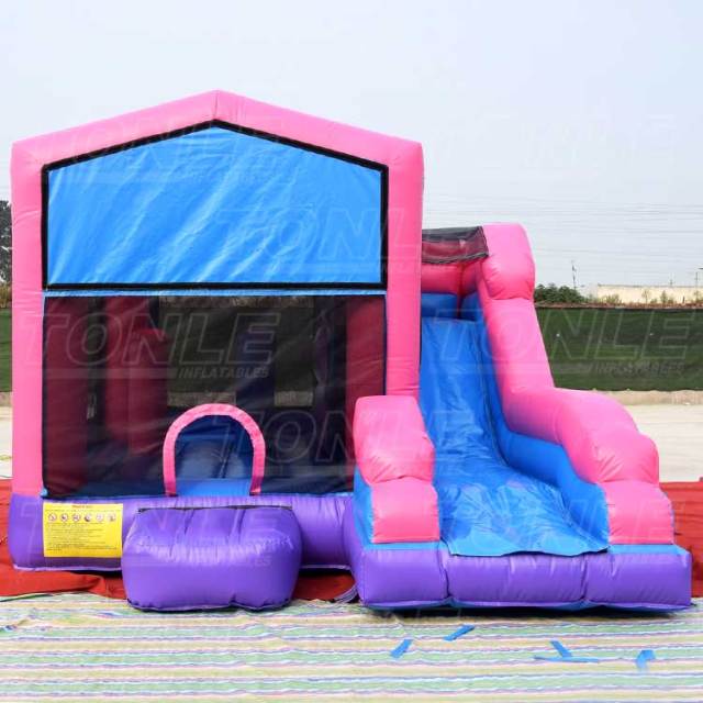 commercial outdoor inflatable bounce house with slide bouncer castle slide combo for sale
