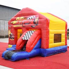 cars bouncy castle slide combo