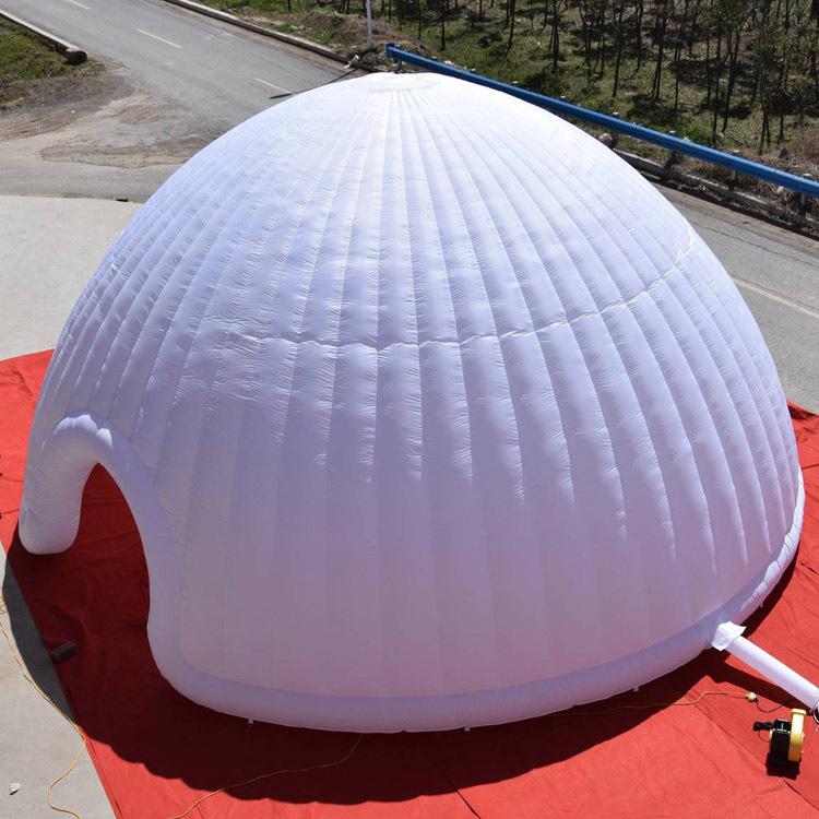 10m dia white inflatable dome tent with LED light