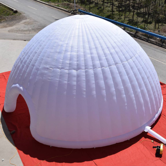 10m dia white inflatable dome tent with LED light