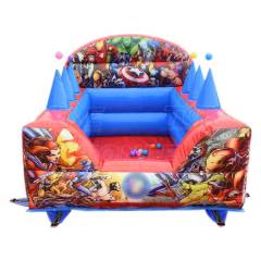 inflatable foam pit with suspended ball