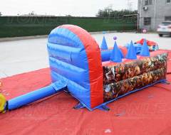 inflatable foam pit with suspended ball