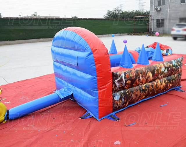 inflatable foam pit with suspended ball