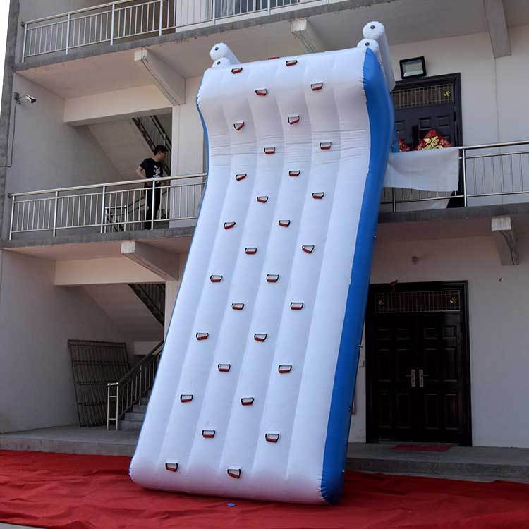 floating water inflatable rock climbing wall for yatch
