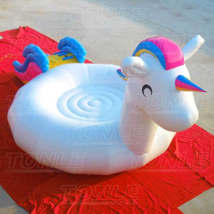 giant inflatable unicorn trampoline w/ slide