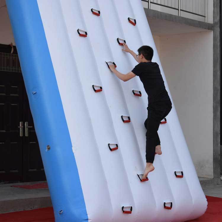 floating water inflatable rock climbing wall for yatch