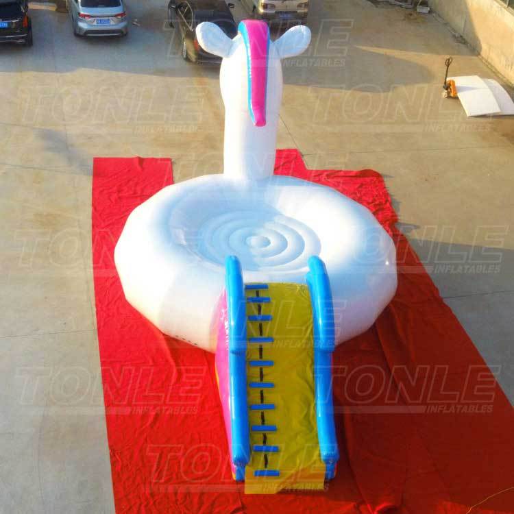 giant inflatable unicorn trampoline w/ slide