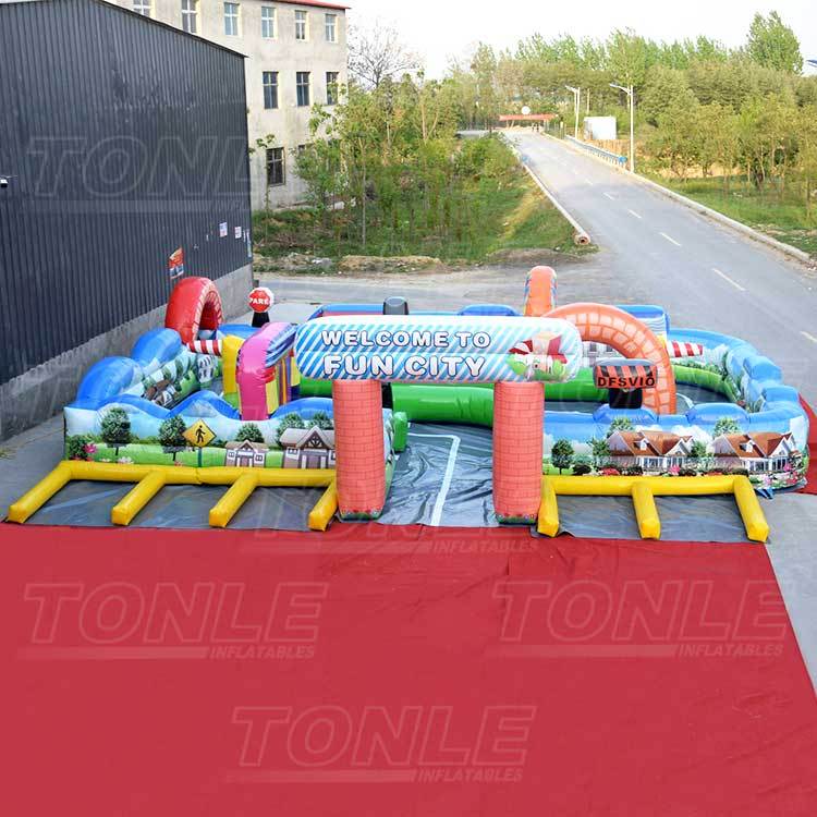 fun city inflatable race track