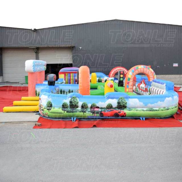 fun city inflatable race track