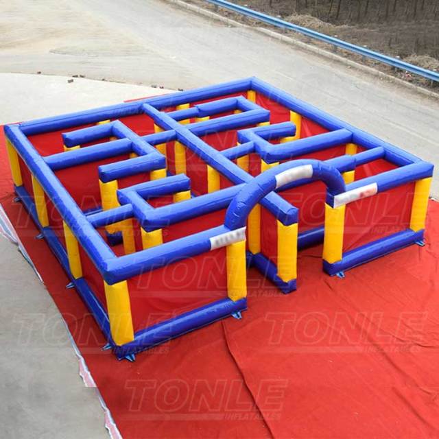 colorful inflatable maze