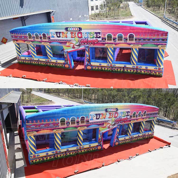 fun house inflatable maze