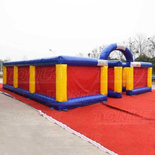 colorful inflatable maze