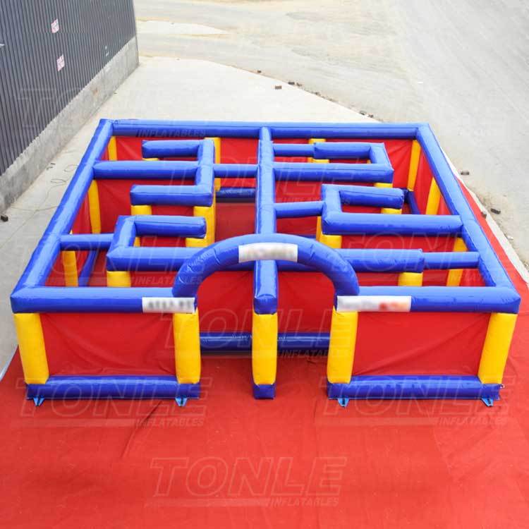 colorful inflatable maze