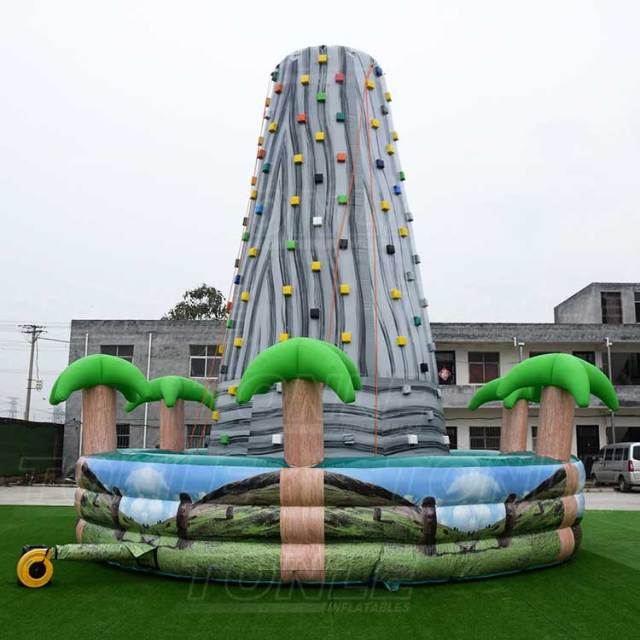 inflatable rock climbing game