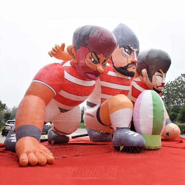 giant inflatable rugby player