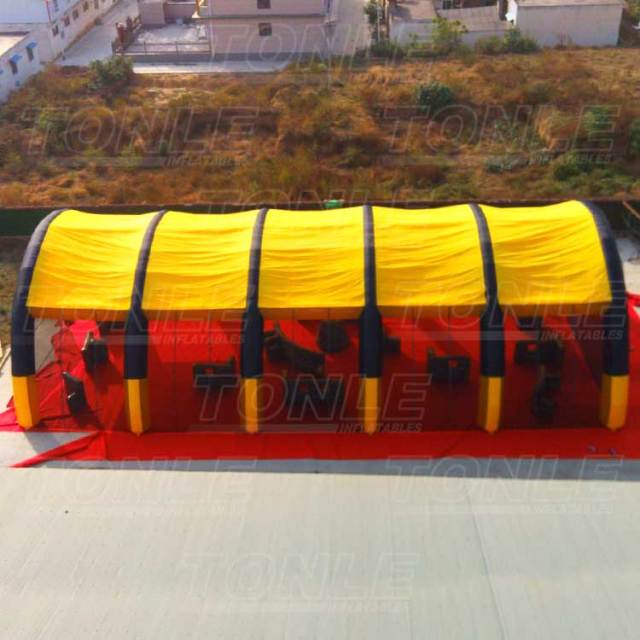 yellow inflatable paintball bunker tent