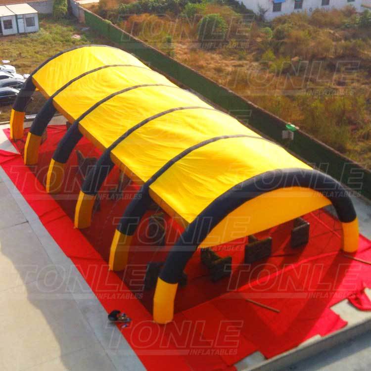 yellow inflatable paintball bunker tent