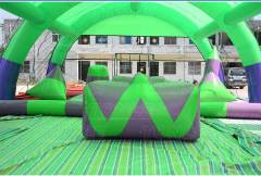 green inflatable paintball bunker tent