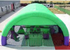 green inflatable paintball bunker tent