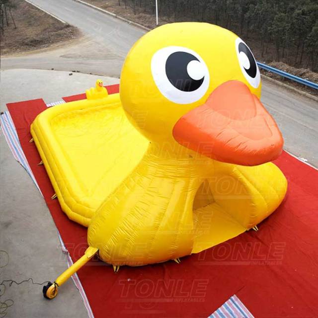 yellow duck inflatable water pool