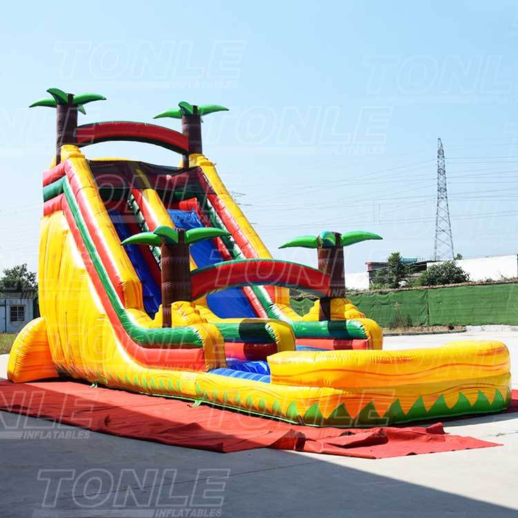tropical jungle inflatable water slide