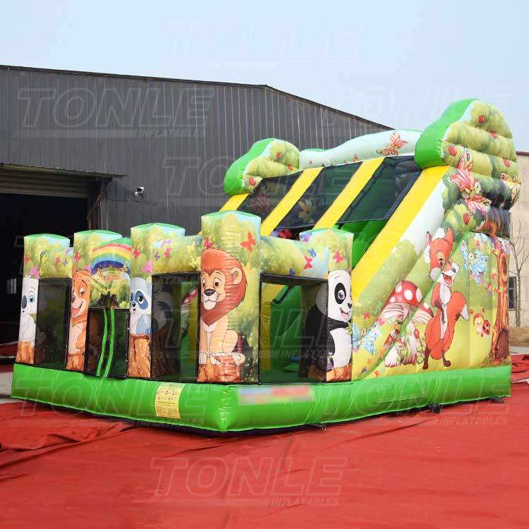 zoo inflatable animal slide