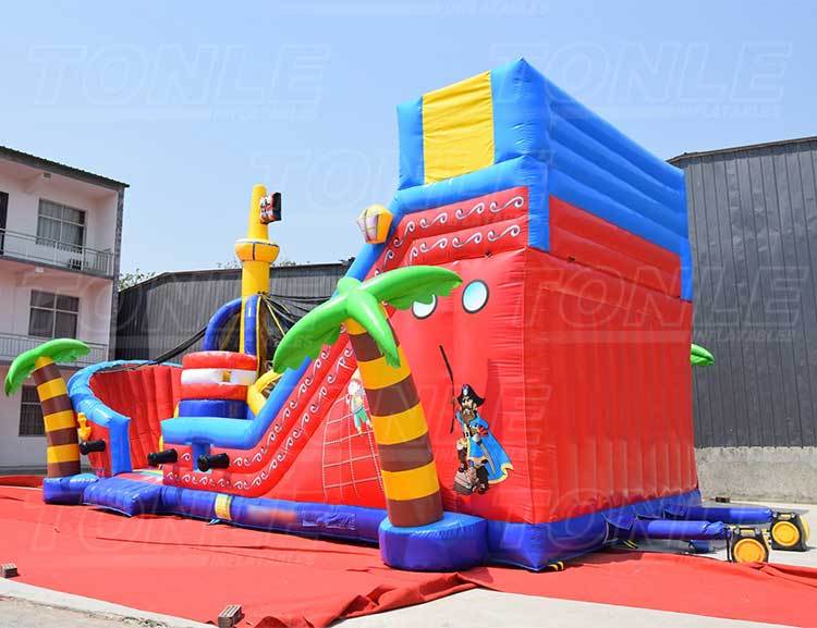 pirate ship inflatable slide