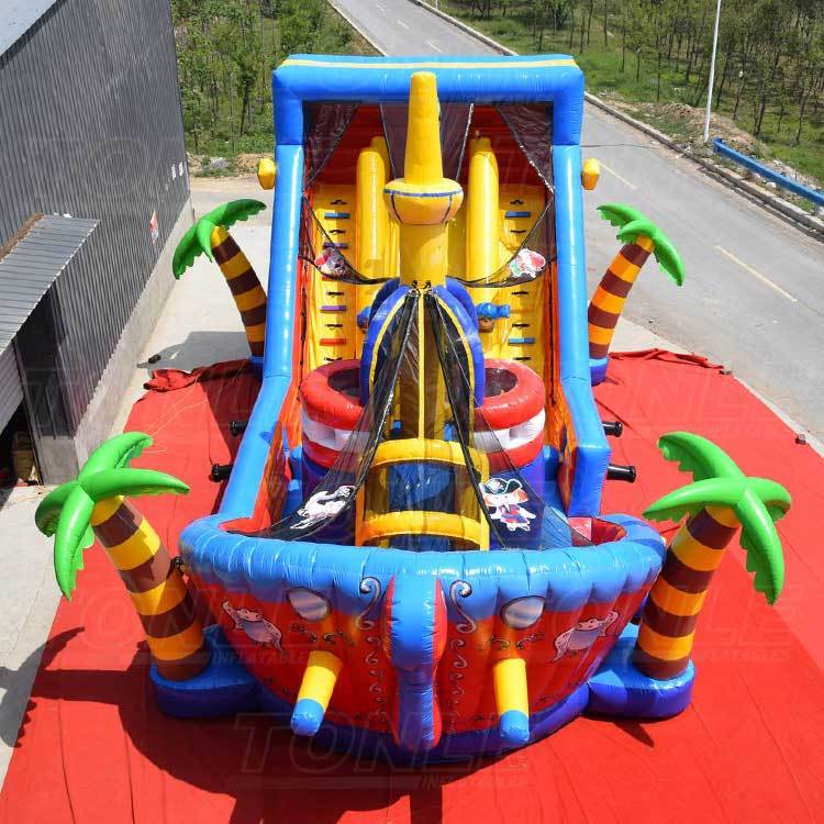 pirate ship inflatable slide