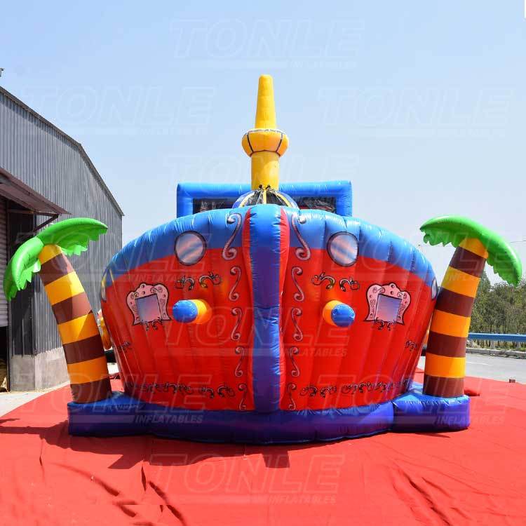 pirate ship inflatable slide