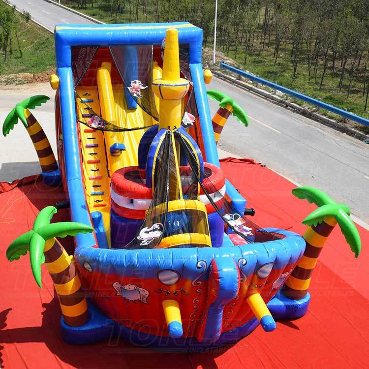 pirate ship inflatable slide