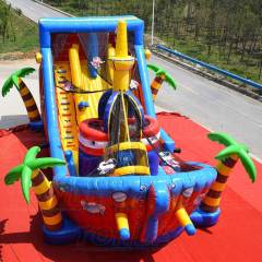 pirate ship inflatable slide