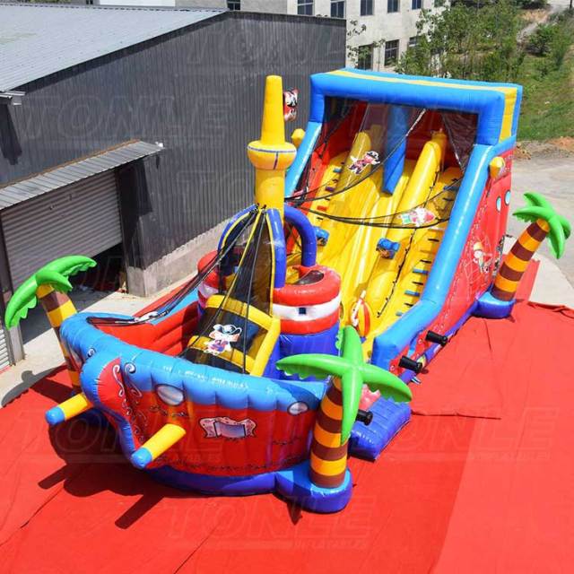 pirate ship inflatable slide