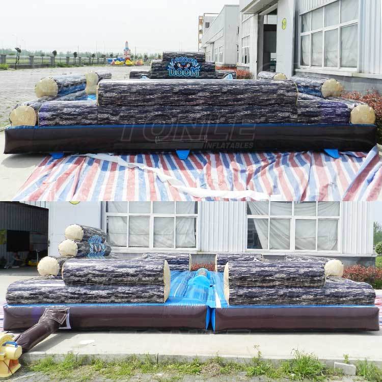 inflatable round wood crocodile machine game