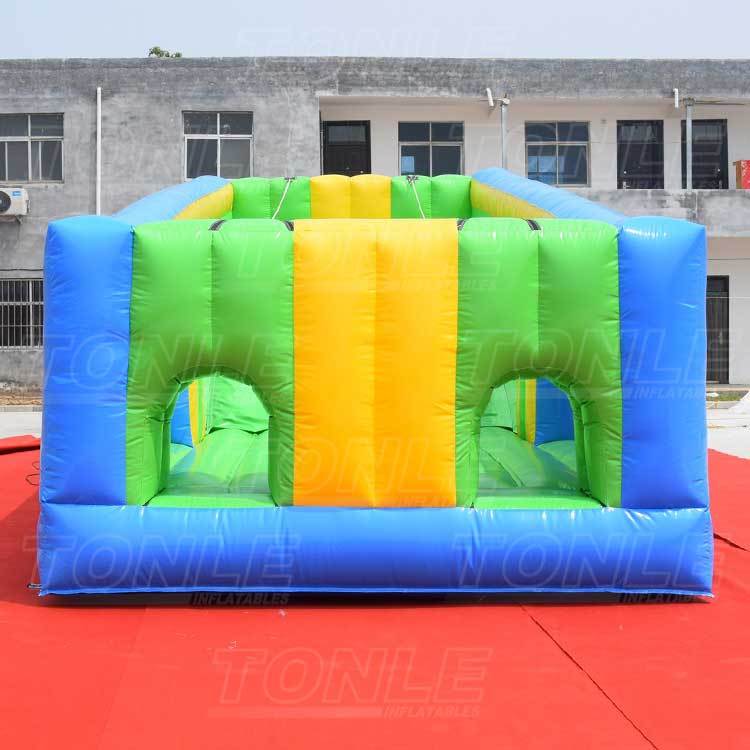 cheap dual lane inflatable zip line game