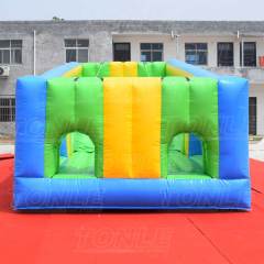 cheap dual lane inflatable zip line game