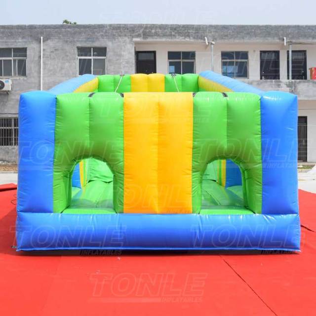 cheap dual lane inflatable zip line game