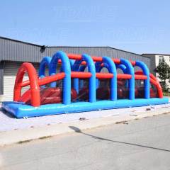 Adult 5k dual line wipeout inflatable big baller obstacle course game
