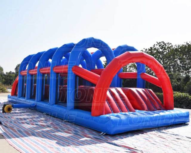 Adult 5k dual line wipeout inflatable big baller obstacle course game