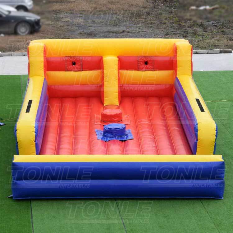 inflatable gladiator and bungee jumping game