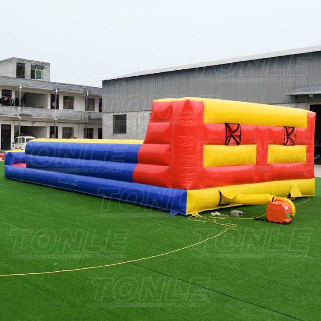 inflatable gladiator and bungee jumping game