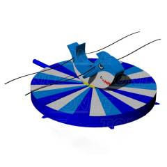 custom wholesale inflatable pull riding bouncy shark horse bull game