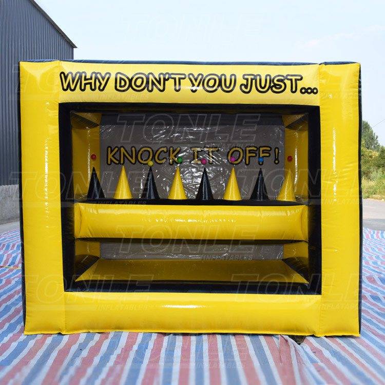 knock me out down inflatable archery hoverball tag game