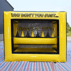 knock me out down inflatable archery hoverball tag game