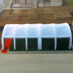 white inflatable paintball arena tent