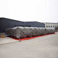 gray inflatable laser tag arena